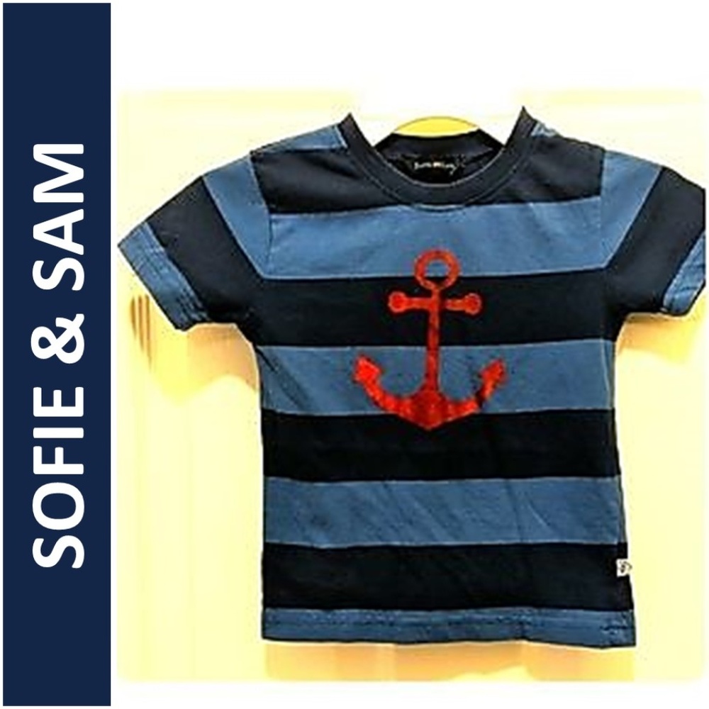 SOPHIE & SAM NAUTICAL STRIPE TEE 2T